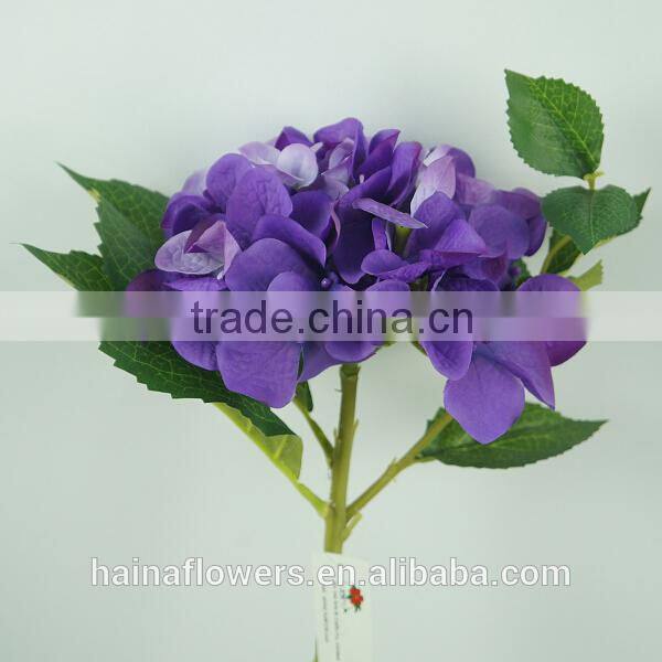 High quality pure handmade fabric colorful artificial hydrangea flower wholesale
