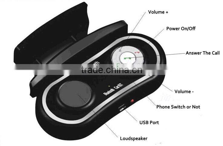 bluetooth handsfree car kit ,Good quality sun visor design, new model in 2013, drive safely