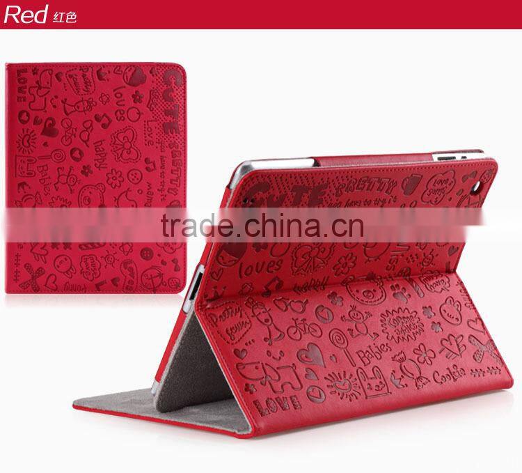 Hot selling high quality Cute stand leather case for ipad Air