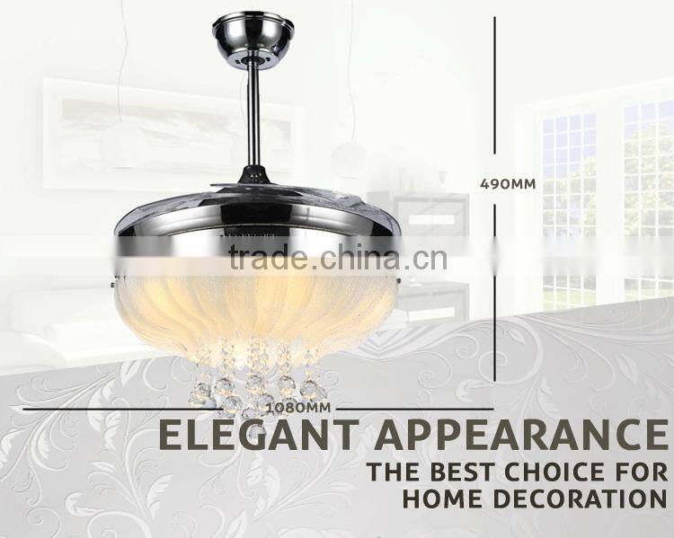 Handmade Crystal Lamp Shade Ceiling Fan