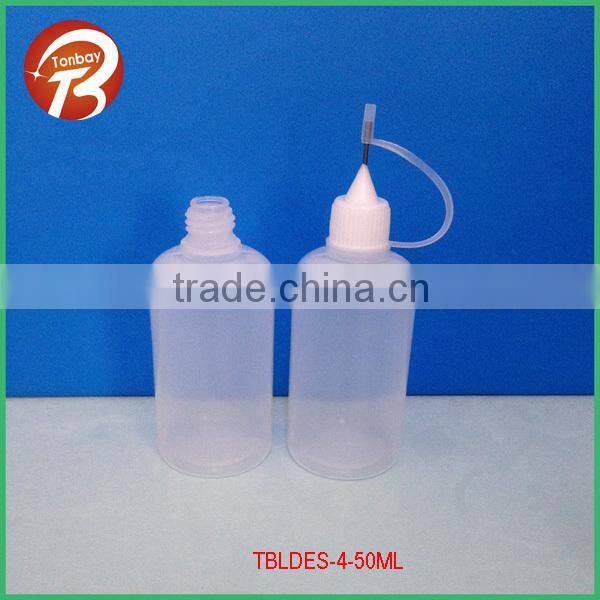 100ml LDPE e liquid empty bottles with stainless needle cap TBLDES-4