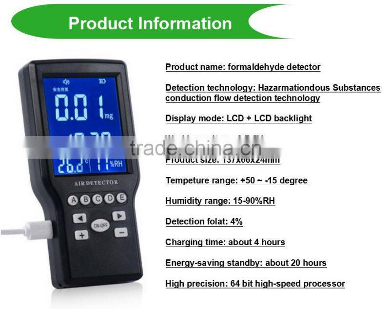 formaldehyde and gas sensor monitor