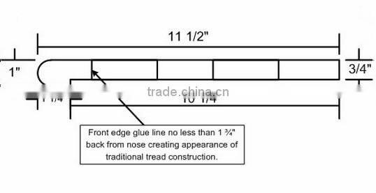 cheap unfinished oak hardwood stair step