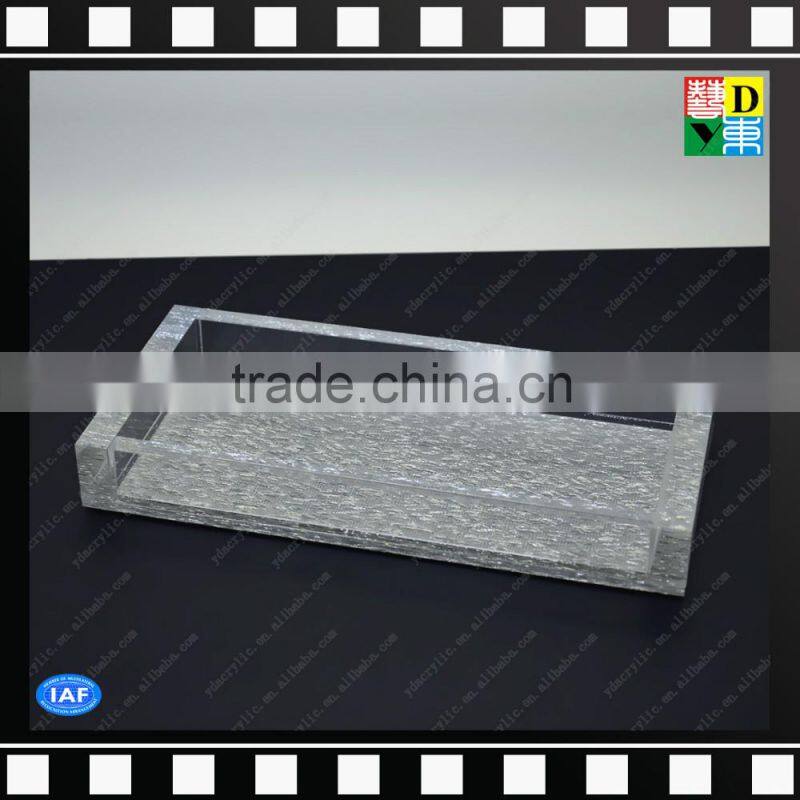 Acrylic clear bathroom shower tray/towel holder
