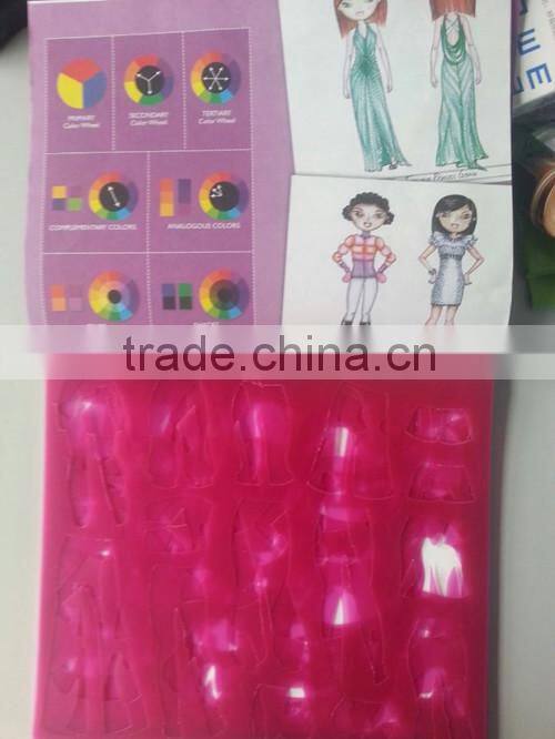 Monster Fashion sketch Portfolio Plastic drawing stencil book