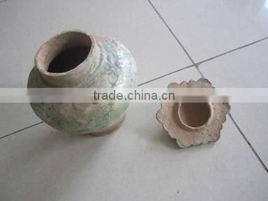 chinese porcelain vase-green glazed sunflower pot