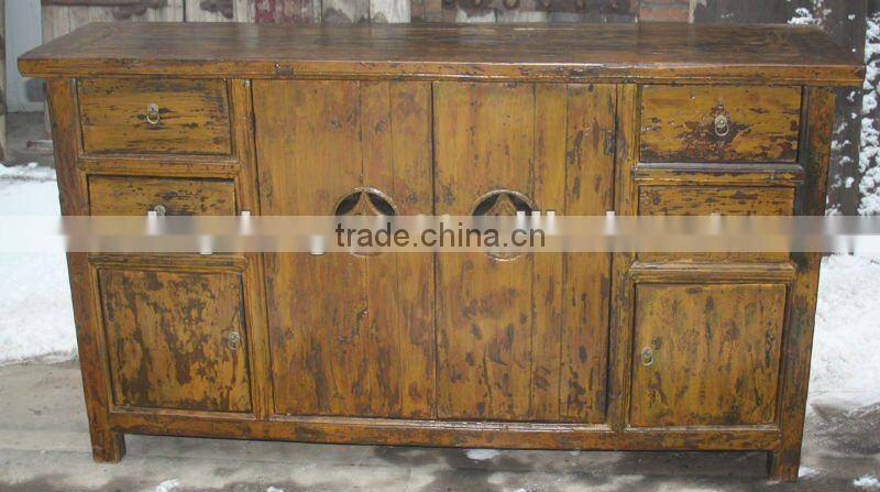 chinese antique four door four drawer cabinet