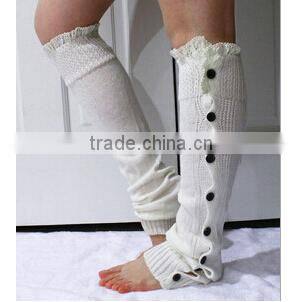 Black Friday color Button down Leg warmers lace boot cuff socks legwarmers womens knit leggings at stock