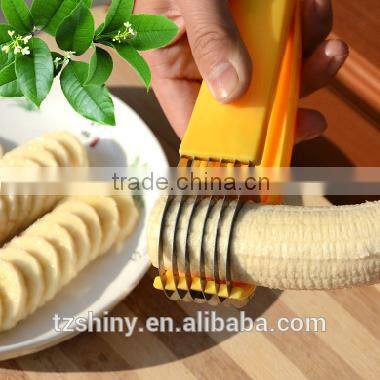 2016 Easy Use Plastic Banana Slice with Stainless Steel Blades Handy Banana Cutter Banana Grinder