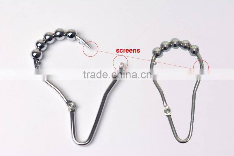 The gourd buckle shower curtain hooks/ steel shower curtain hooks/stainless steel shower curtain hooks