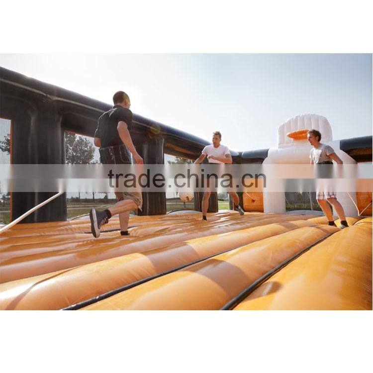 new designed interesting inflatable interactive soccer basketball arena games for adults