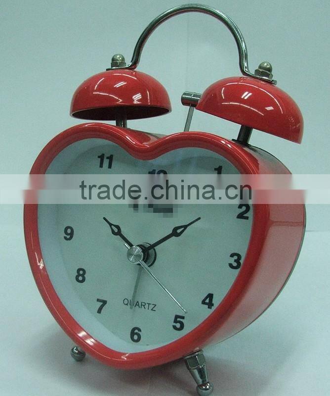 new boutique stationery white cute alarm clocks, heart shape alarm clocks