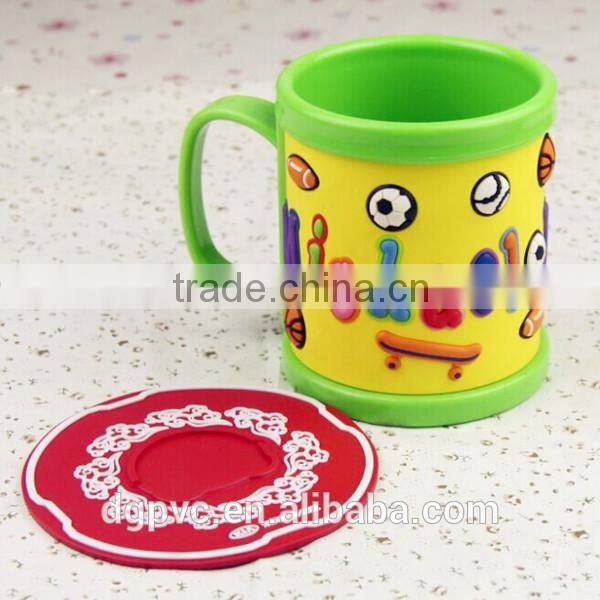 2015 New Design Fashion Soft PVC Coffee Cup Coaster