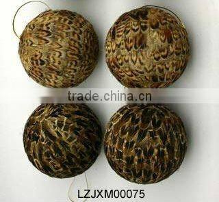 Christmas pheasant feather balls LZXMS00032