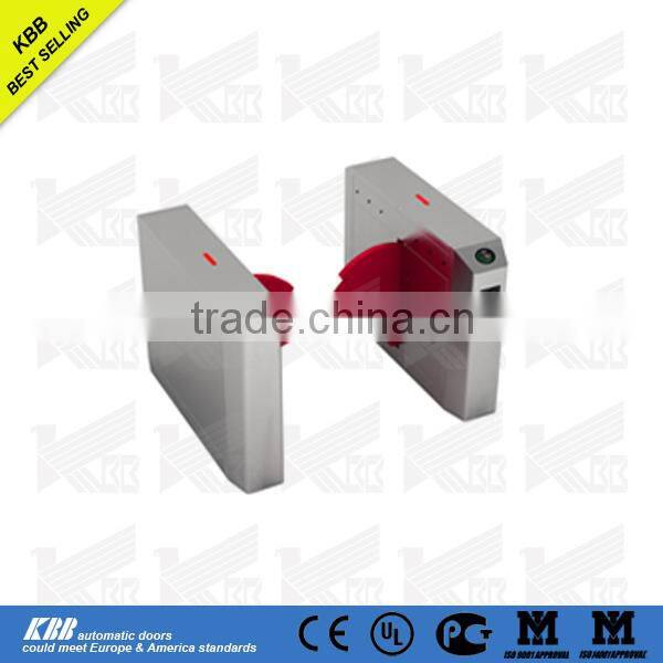 china wing gate turnstile with best price with dc motor access control stainless steel surface