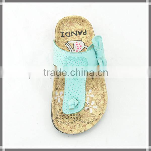 Best selling designer fashion casual girl slippers with bow