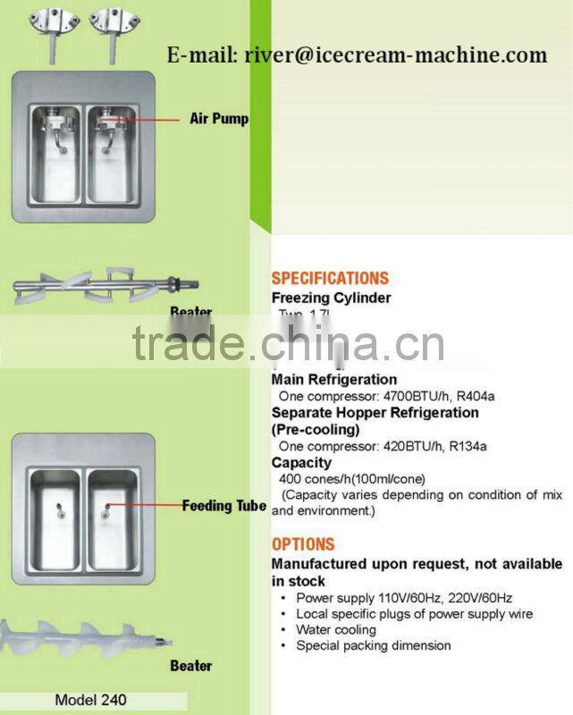 Canada Frozen Slush Yogurt Machine Freezer For America Ice Cream