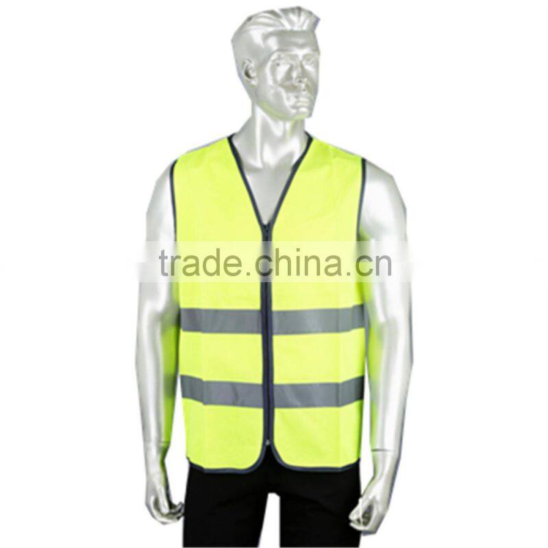 High Visibility Fluorescent Yellow Reflective Safety Vest