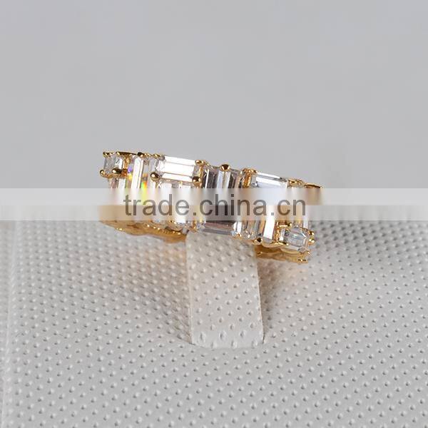 Wholesale Jewelry Princess Cut CZ Diamond Silver ring