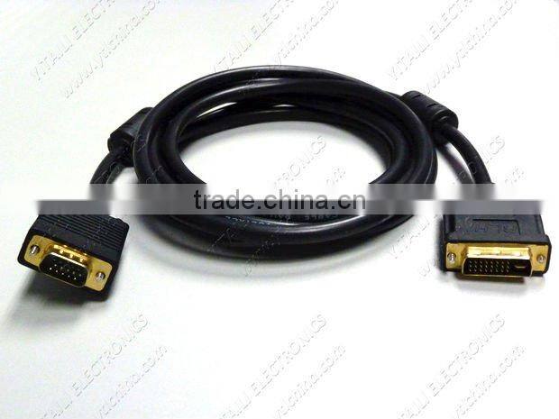 High quality 15pin VGA cable with two ferrites