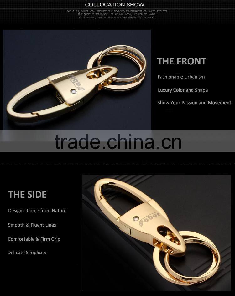 Whole Gold Plating Decorative Metal Key Chain