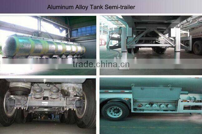Straight Aluminum alloy tanker Trailer 40000L~45000L 3 Axle 6% Expansion with DOT ADR SASO certifications
