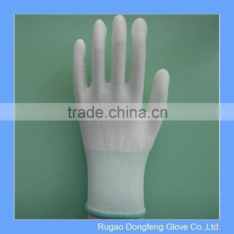 13 Gauge Finger Dipped Glove Fine Nylon Gloves For Cell Phone Repairing