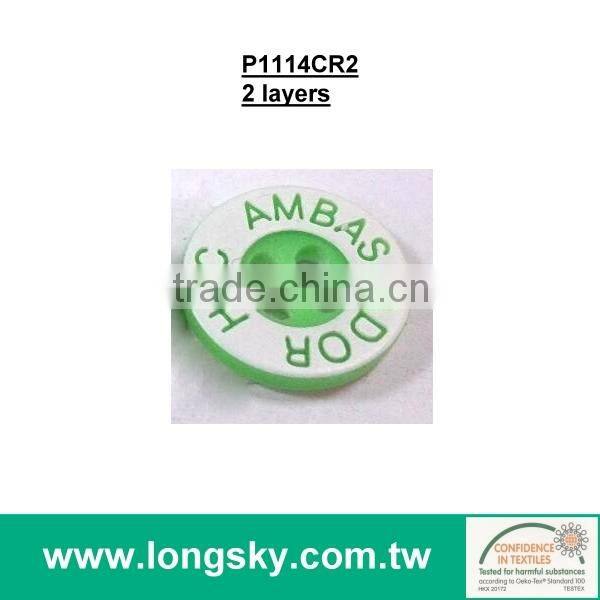 (#P1292-07) eco friendly customized fashion designer colourful round resin clothing button