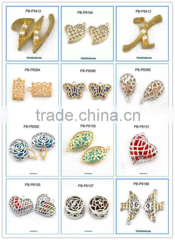 Wholesale Custom Made Mix Colors Heart Rhinestone Necklace Pendant CPP-H002B