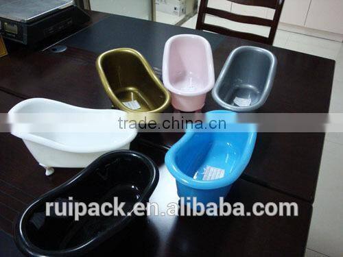 PS mini bathtub, plastic mini bathtub for packing bath product,