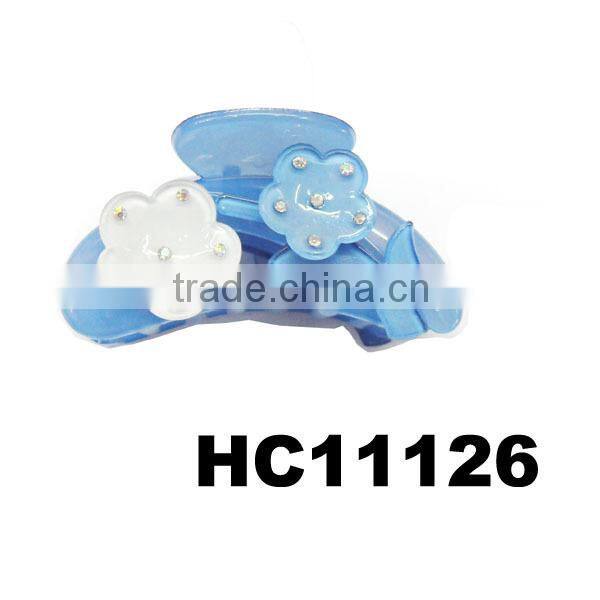 jeweled plastic flower ponytail claw hair ornament wholesale china