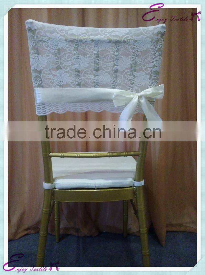 YHC#163 elegant fancy satin chiffon chair back cover