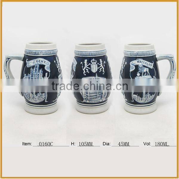 handmade 3D ceramic beer steins beer mug wholesale