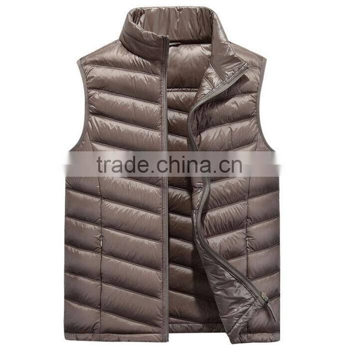 Black Custom Men Ultra Light Down Vest