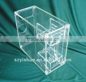 pink color nails Acrylic box without Lid