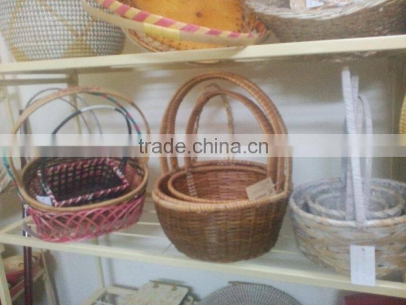 Bamboo baskets for flowers, Rattan flowers baskets