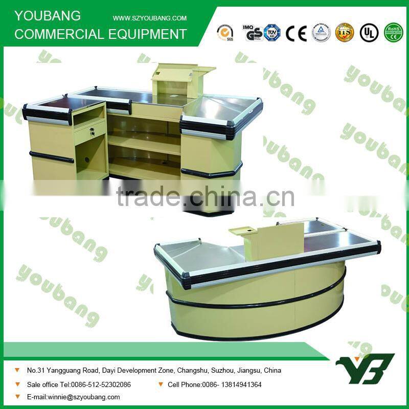 Checkout counter for chain store with cash desk