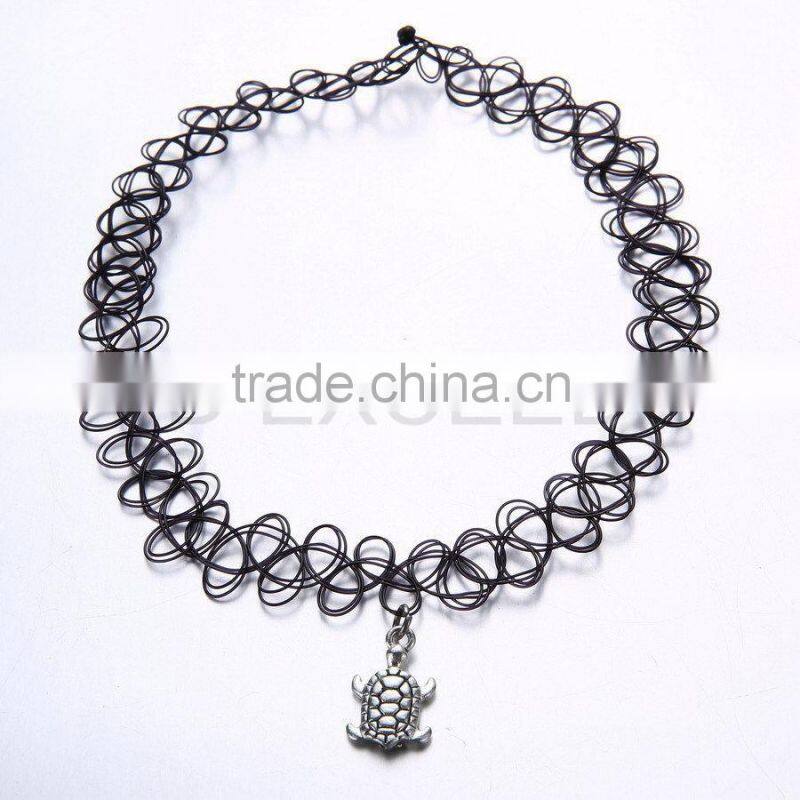 2015 Hot Plastic Elastic Tattoo Choker Necklace