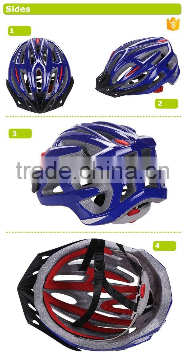 In mold PC shell with visor racing bike helmet