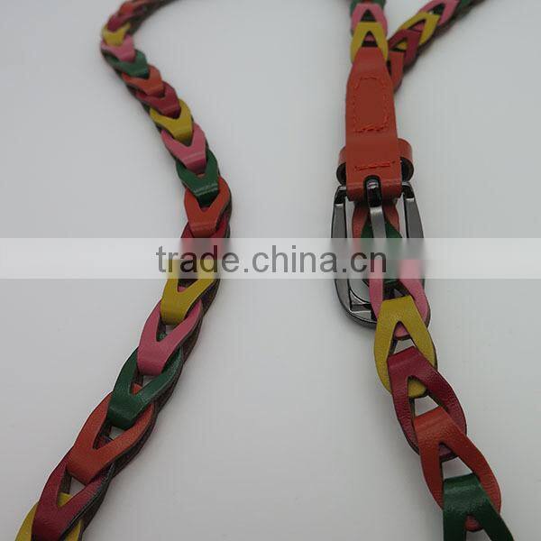 Lady's braided belt for jeans and dress