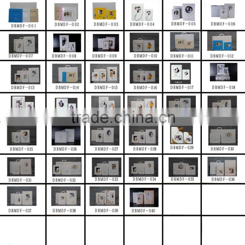 Alibaba China cheap price MDF wedding photo album with Korea crystal