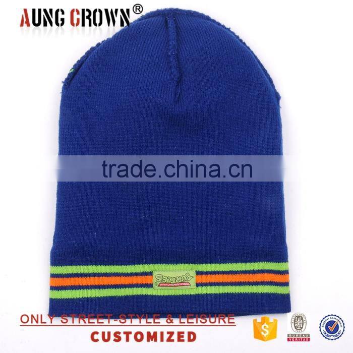 Jacquard Logo Winter 100 Acrylic Beanie Crochet Hats Pattern