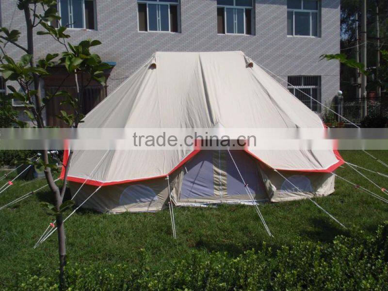 6x4M double roofs emperor twin bell tent with 100%cotton canvas