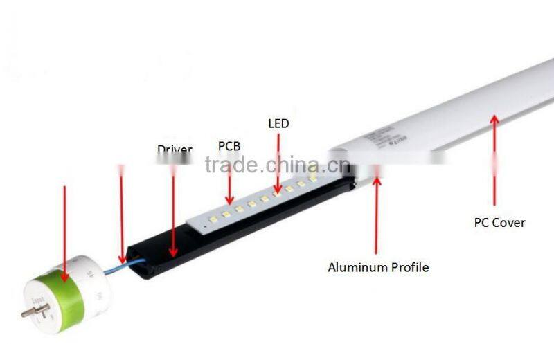 factory made best quality CE RoHs UL DLC TUV SAA rotatable T8 led tube light 2ft 4ft 5ft 600mm 1200mm 1500mm 0.6m 1.2m 1.5m