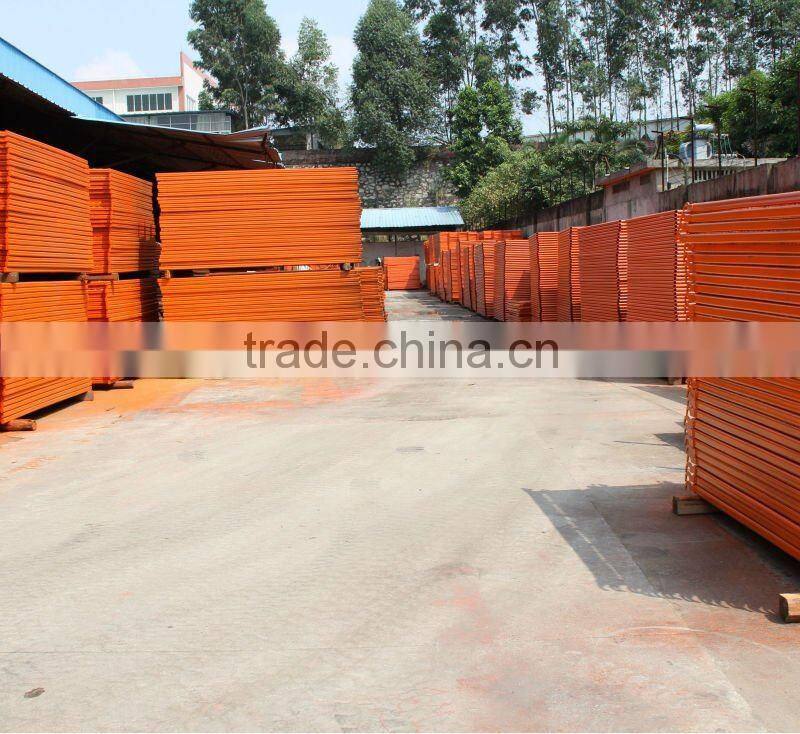 orange painted h type steel scaffolding for working platfrom