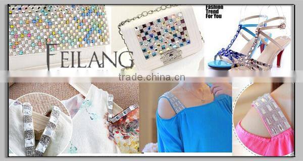 Bags decoration crystal rhinestone trim mesh
