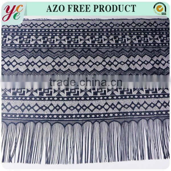 China supplier polyester nylon elastic lace african lace fabric for garment