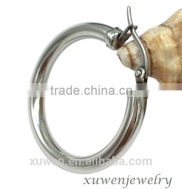 high polish custom stainless steel magnetic earrings for girls