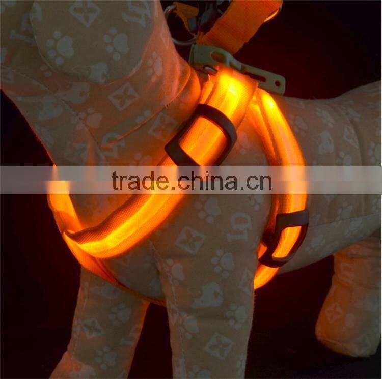 Pet Dog Cat Collar Peppy Dog Led Flashing Light Harness Collar Pet Safety Led Leash Rope Belt