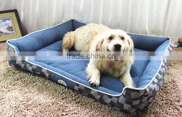 Luxury pet bed Unpick and wash jacquard denim